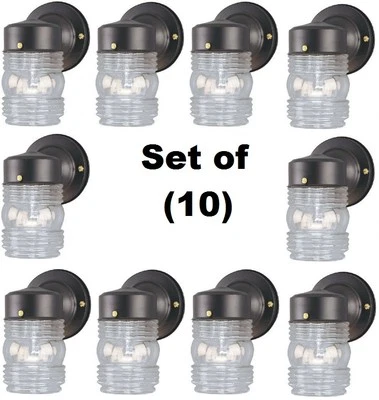 (10) Lámparas de pared Westinghouse 66885 negra con tarro de gelatina Foto 1 de 4