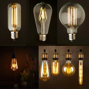 Vintage Filament LED Edison Bulb Dimmable B22 E27 Decorative Industrial Lights - Picture 1 of 72