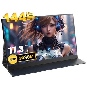 17,3-calowy przenośny monitor 144Hz przenośny monitor 1080P do przełącznika Xbox PS 4 5 - Zdjęcie 1 z 11