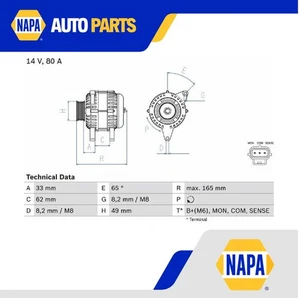 Alternator fits FORD FOCUS Mk1 1.8 98 to 05 Bosch 1070804 1097304 1126052 - Picture 1 of 3