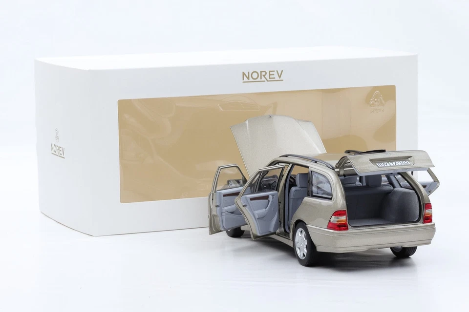 1:18 Norev Mercedes-Benz Clase C T-Modell Smokesilver Kombi S202 1997 183388 - Imagen 1 de 4