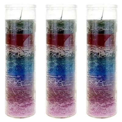 Mega velas - Vela contenedor de oración sin perfume de 2"x 8" de alto - Surtida, 3 piezas Foto 1 de 2