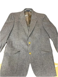 Pendleton Vtg Men's Sport Coat Blazer Gold Buttons Wool Sz 40R UNION MADE USA - Picture 1 of 13
