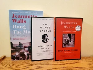 Jeannette Walls Book Lot : Half Broke Horses, Glass Castle, Hang The Moon - Picture 1 of 6