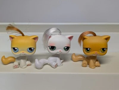 Littlest Pet Shop ~ Lote de 3 GATOS SIAMESES Hasbro Auténticos 42 78 148 Foto 1 de 4