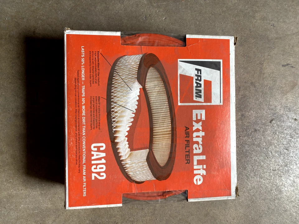 Filtro de aire de motor Fram ExtraLife nuevo stock antiguo equipo genuino CA192 Foto 1 de 4