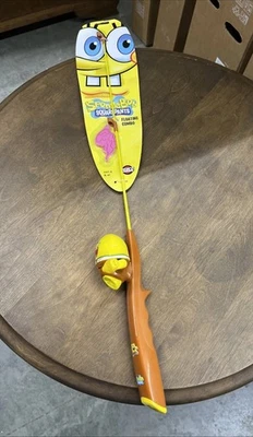 SpongeBob SquarePants Zebco Fishing Rod & Reel Combo 2009 Kids Youth Spincast - Image 1 of 4
