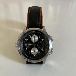 Reloj Hamilton Khaki X-Wind H776160 Piloto Cronógrafo Plateado Negro USADO raro - Imagen 1 de 5