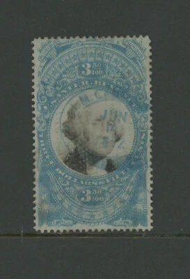 USA Scott # R126 F-VF Roller Cancels Used BOB Revenue Stamps US Cat $500 - Image 1 of 2