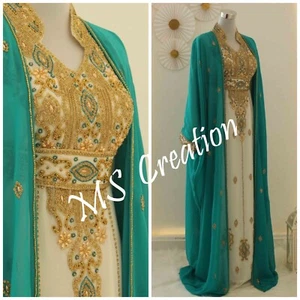 Sale Moroccan Dubai Elegant Embroidered Caftans Perfect for Any Occasion BY MS - Picture 1 of 5