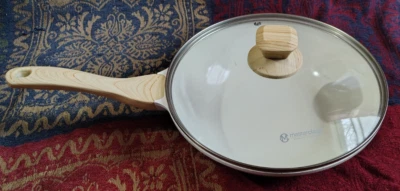 MasterClass Premium Utensilios de Cocina Sartén Sartén Efecto Madera Mango Tapa de Vidrio *** Foto 1 de 4