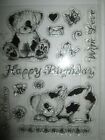 VARIOUS SETS "ANIMAL" Front & Back Clear Cling Stamp Set on A5 Sheets FREE POST