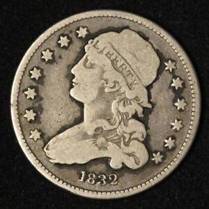 1832 25c Capped Bust Quarter - Free Shipping USA