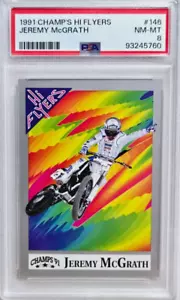 1991 Champs Hi Flyers #146 Jeremy McGrath Rookie Card RC PSA 8 NM-MT Motocross - Picture 1 of 4
