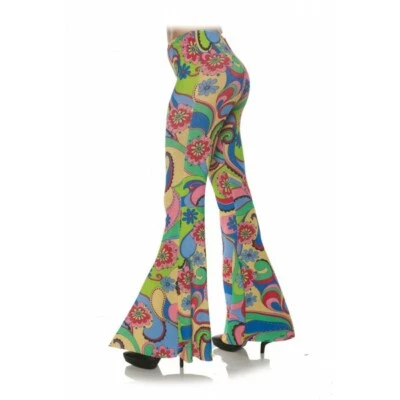 Underwraps Flor Campana Pantalones Hippie Años 60 Genial Disfraz Cosplay 29435 Foto 1 de 4