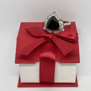 7 Carat Black Onyx Ring Sterling Silver 925 Size 11.25 - Picture 1 of 10