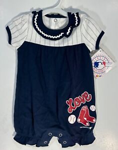 Boston Red Sox Infant Girls One Piece MLB Baseball Genuine Merchandise