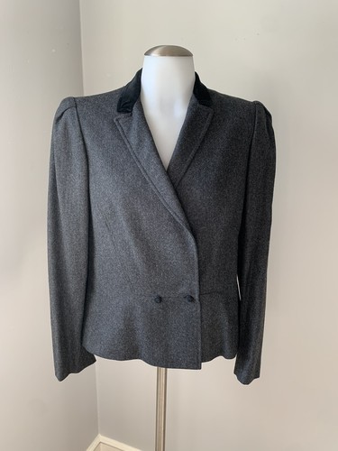 Blazer Donna Valentino Boutique I.Magnin Vintage Grigio Colletto 10