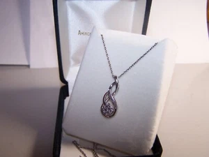 KAY JEWELERS DIAMANTCLUSTER DOPPELT UNENDLICH STERLING ANHÄNGER UND KETTE - Bild 1 von 10