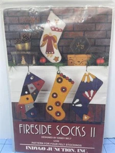 INDYGO JUNCTION - Applique/Quilting Stocking Pattern - FIRESIDE SOCKS II - Picture 1 of 2