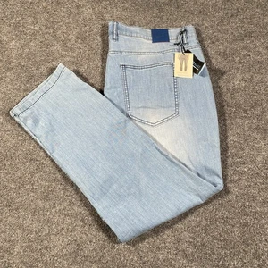Mugsy Cooldowns Summer Faded Denim Jeans Mens 42x30 Light Wash COOLMAX - Picture 1 of 14