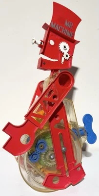 Robot de juguete vintage MR. MACHINE IDEAL TOY CO. circa 1961 1977 camina y silba Foto 1 de 4