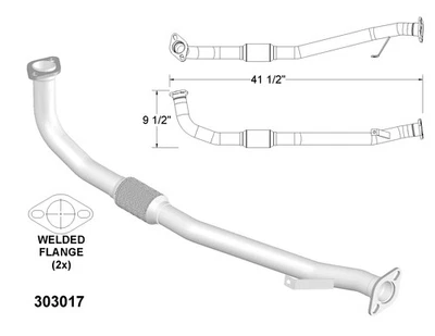 Выхлопные и задние трубы для полного привода Eagle Talon 1990-1992 годов выпуска - Изображение 1 из 2