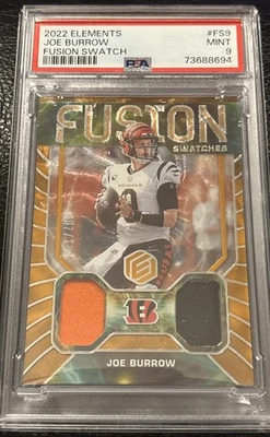 Joe Burrow 2022 Panini Elements Fusion Swatches Dual Mem Orange/black 007/199 - Image 1 of 3