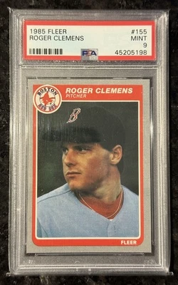 1985 Fleer Roger Clemens дебютант RC #155 Red Sox PSA 9 - Изображение 1 из 2