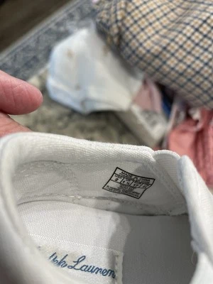 Zapatos de cuna Ralph Lauren rosa bordado TALLA 2 Foto 1 de 4