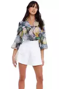 GINGER AND SMART Joy Blouse Silk Linen Top Blouse Size 14 AU RRP449 WITH DEFECTS - Picture 1 of 7
