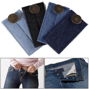 4Pcs Adjustable Jeans Button Waist Extender DIY for Trousers Pants Skirts Buckle - Picture 1 of 12