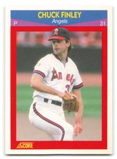 Chuck Finley 1990 Score 100 Superstars BASEBALL #24 California Angels