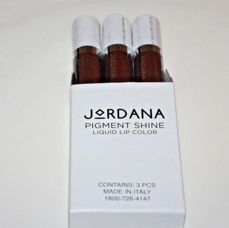 2x JORDANA Pigment Shine Liquid Lip Color 08 Plumtastic