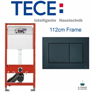 TECE WC TOILET FRAME 1.12 + NOW FLUSH PLATE IN BLACK