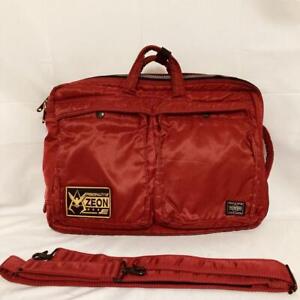 PORTER x Gundam 3Way Briefcase Red Char ZAKU Ver. Backpack Shoulder Bag Strict-G