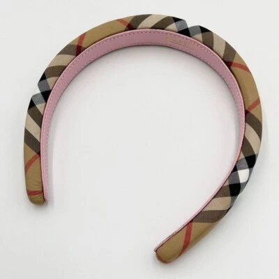 BURBERRY London NOVA CHECK BANDA PARA EL CABELLO beige rosa artículos de moda accesorios mujer Foto 1 de 4