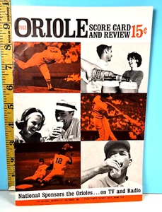 π₯1963 Baltimore Orioles Baseball Program vs Athletics Unscored HIGH GRADE!π₯ - Picture 1 of 9