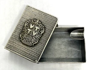 "Cenicero de viaje de bolsillo personal vintage Budapest plata esterlina 55,78 g 2,1/8" - Imagen 1 de 12