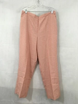 NUEVO CON ETIQUETAS ALFRED DUNNER Mujer’s Ligero Elastizado Pantalones Bolsillos Talla 20 Rosa/Melocotón Foto 1 de 4