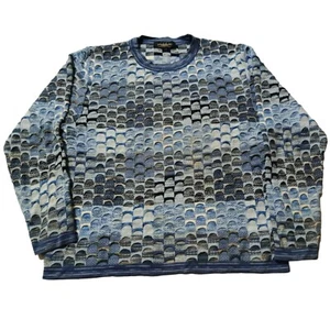 Vintage Coogi Style Sweter Men Pullover Crewneck Cosby Biggie Jumper - Picture 1 of 6