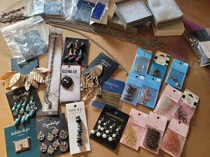 Lot of Jewelry Making Supplies Pendants Charms Beads Jump Rings Chains Clasps - Picture 1 of 21