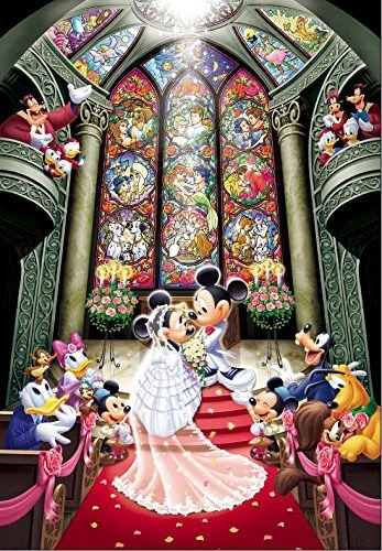 Rompecabezas de boda Tenyo Disney Fantasy Celebration Minnie & Mickey 1000 piezas Foto 1 de 1