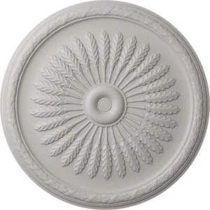 Ekena Millwork Ceiling Medallion 36" x 1.5" Juniper Urethane in Ultra Pure White - Picture 1 of 6
