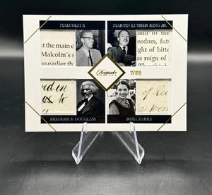 MALCOLM X, KING JR, DOUGLAS, PARKS 2024 KEEPSAKE HIST QUAD/HAND RELIC /25 #224 - Picture 1 of 2