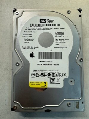 APPLE HAWKA 655-1259D WD2500JS-40TGB0 240GB 7.2K RPM 8MB Cache 3 Gb/s SATA 3.5" - Image 1 of 4