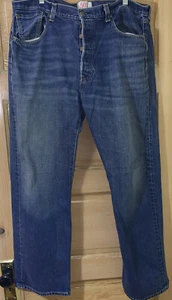 90s Vintage Levi's 501 Blue Jeans Herren 38 x 30 Medium Wash Denim BUTTON FLY - Bild 1 von 18