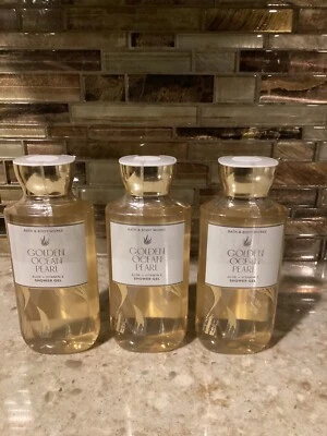 Bath & Body Works GOLDEN OCEAN PEARL Shower Gel 10 oz Lot of 3 - FREE SHIPPING - Image 1 of 2