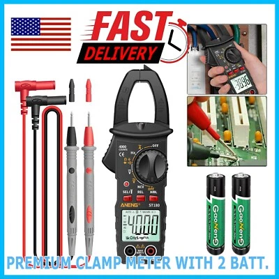 Digital Multimeter Tester AC DC Volt Amp Clamp Meter Auto Range LCD Handheld