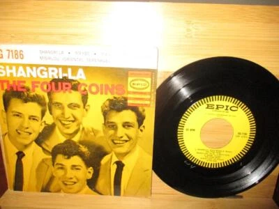 THE FOUR COINS 45  Shangri-La  EP EPIC EG 7186  1957 Hard Card Board Rare - Image 1 of 4